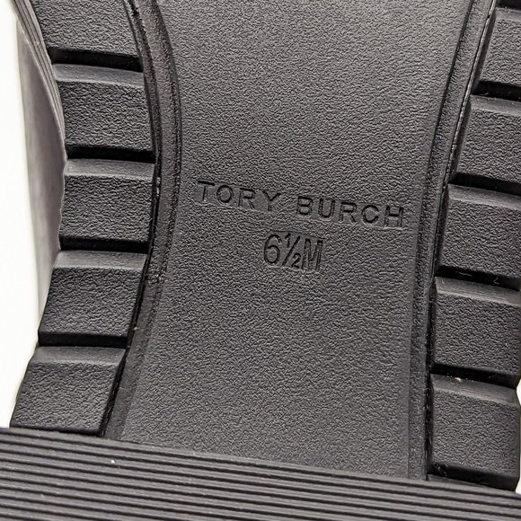 Tory Burch Women Expedition Black Leather Square Toe Dressy Ankle Boots size 6.5 - Picture 6 of 12